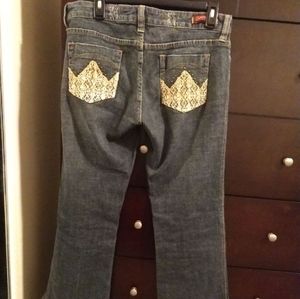 Underground Soul dark blue bootcut jeans for women